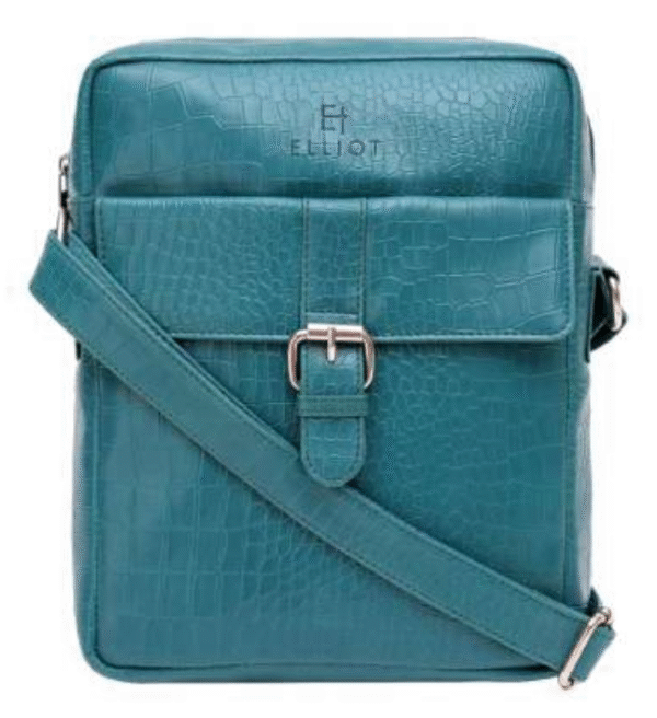 Blue Leather Sling Bag