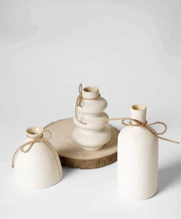 Decor Planters – White Ceramic Set of 3
