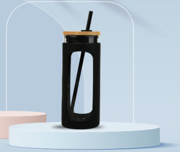 Glass Bottle with Silicone Cover
