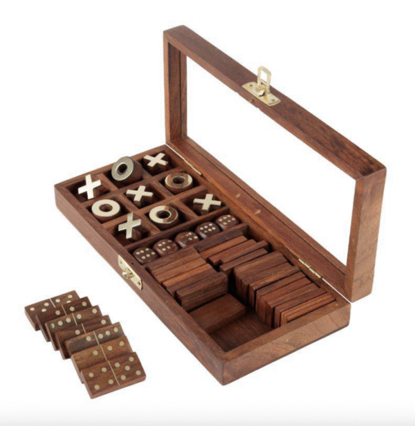 Wooden 3-in-1 Parlour Game Set