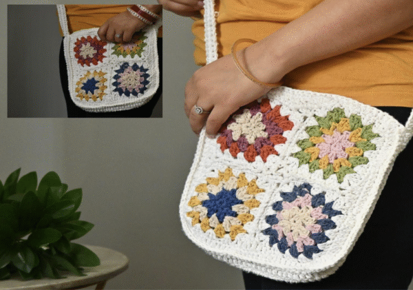 Handknitted Sling bag