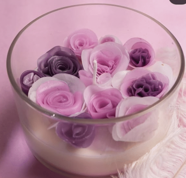 Scented Flower Candle in Jar