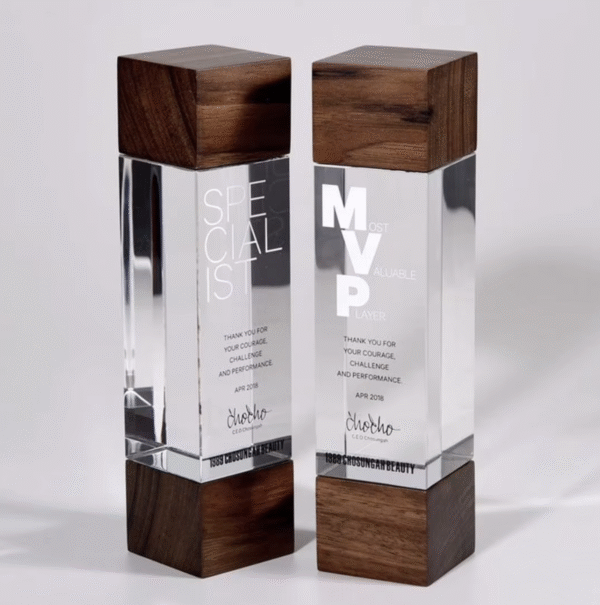 Wooden & Acrylic Transparent Trophy