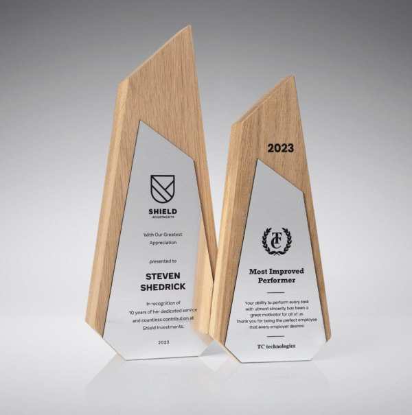 Wooden & Metal Trophy
