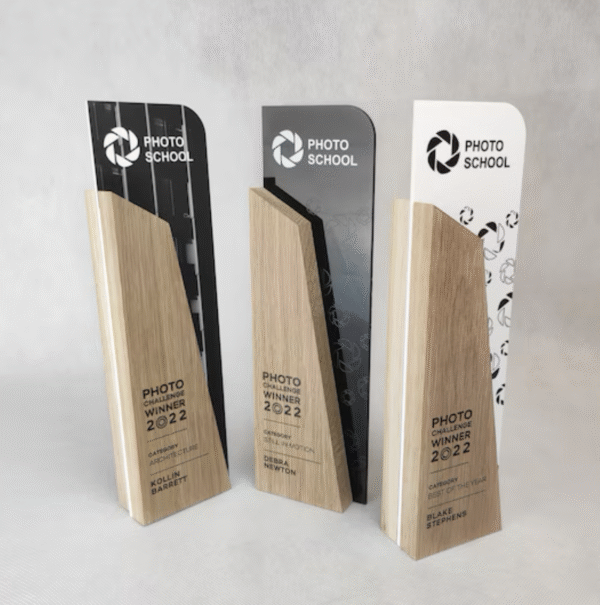 Wooden & Metal Trophy