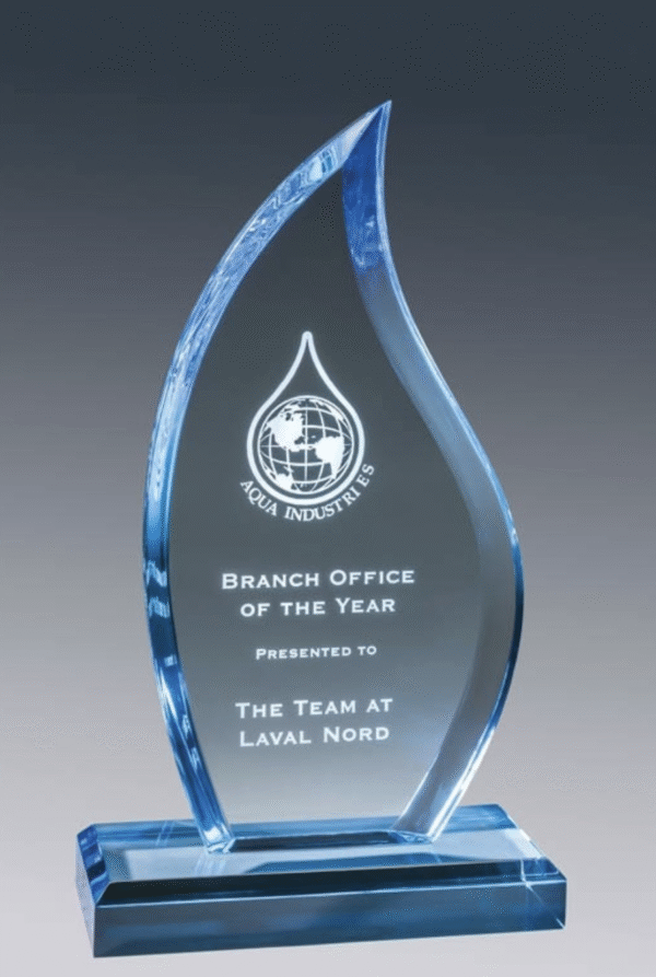 Blue Acrylic Trophy