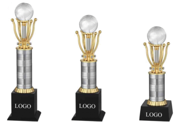 Diamond Metal White Trophy