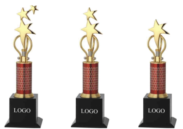 Star Metal Red Trophy