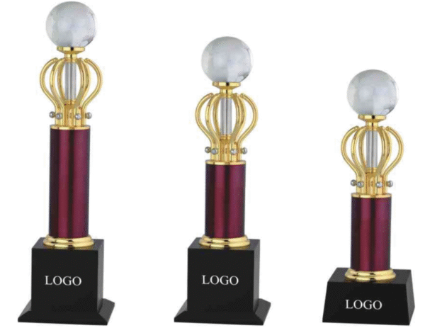 Diamond Metal Red Trophy