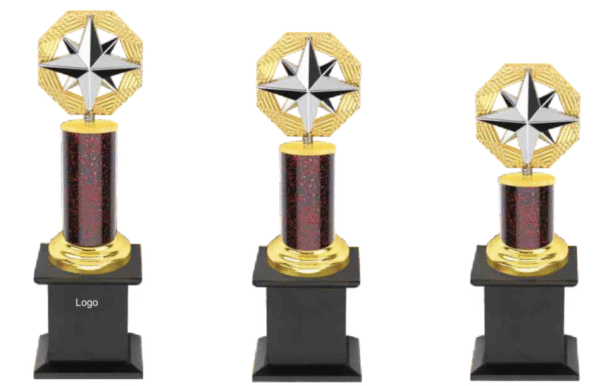 Star Metal Red Trophy