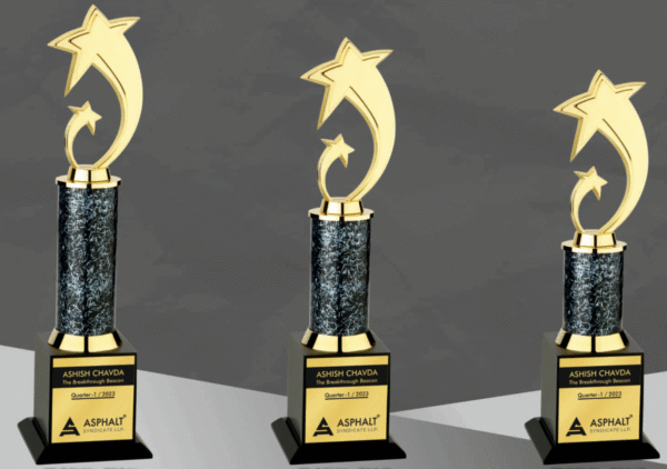 Star Metal Blue Trophy